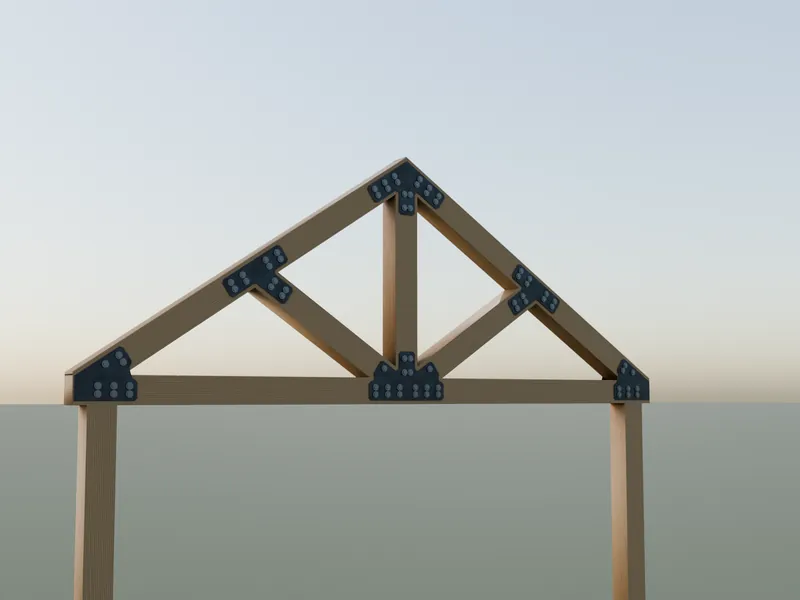 Rendering: brackets for a pavilion